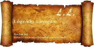 Légrády Levente névjegykártya