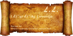 Légrády Levente névjegykártya